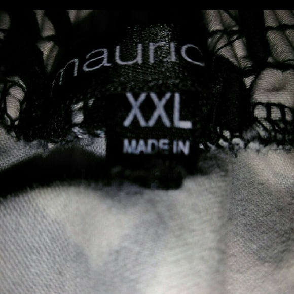 MAURICES XXL Fushia Black White Floral Cotton Spandex Skirt with Pockets - Picture 7 of 16